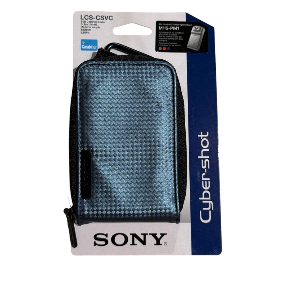 Sony LCS-CSVC/L Cyber-shot Camera Soft Carrying Case Metallic Blue NEW